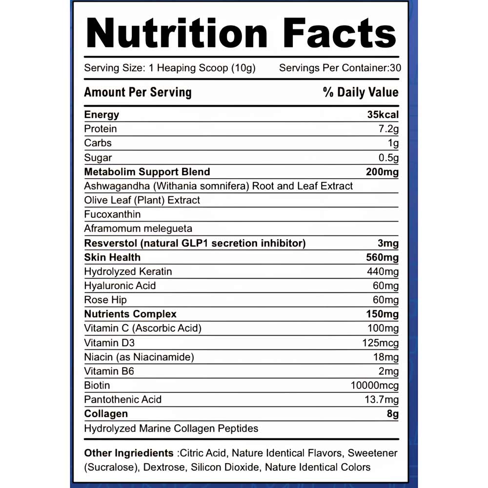 4 - Americanz Muscles Collagen Peptides + Burn,  300 g  Mango Madness 