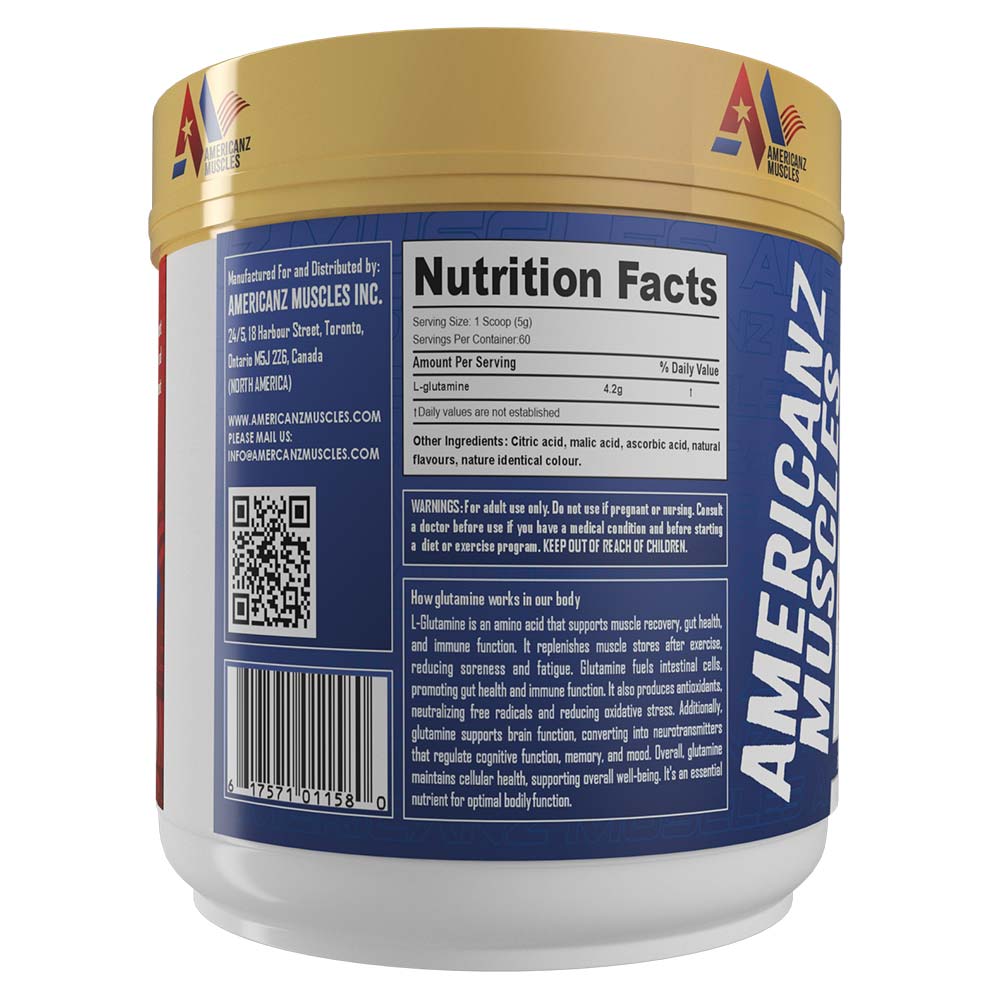2 - Americanz Muscles Professional L-Glutamine,  0.66 lb  Mango Madness 