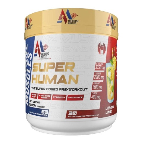 1 - Americanz Muscles Super Human,  0.66 lb  Lemon Lime 