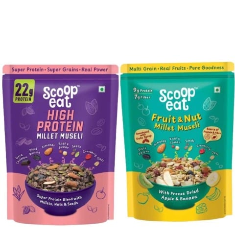 1 - Scoopeat Millet Muesli Combo,  2 Piece(s)/Pack  High Protein & Fruit & Nut 