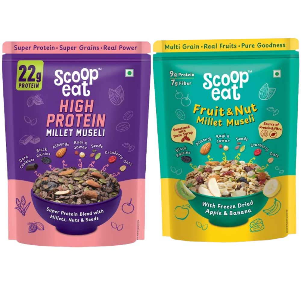 1 - Scoopeat Millet Muesli Combo,  2 Piece(s)/Pack  High Protein & Fruit & Nut 