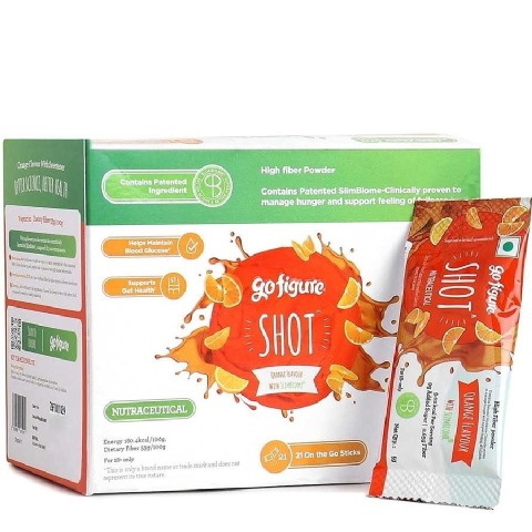 1 - GoFigure Pre Meal Supplement Powder Shot,  21 sachets/pack  Orange 