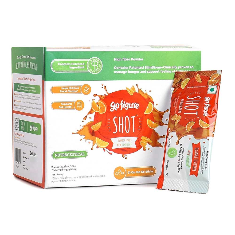 1 - GoFigure Pre Meal Supplement Powder Shot,  21 sachets/pack  Orange 