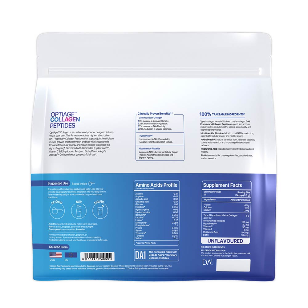 8 - Decode Age OptiAge Collagen Peptide,  75 g  Unflavoured 