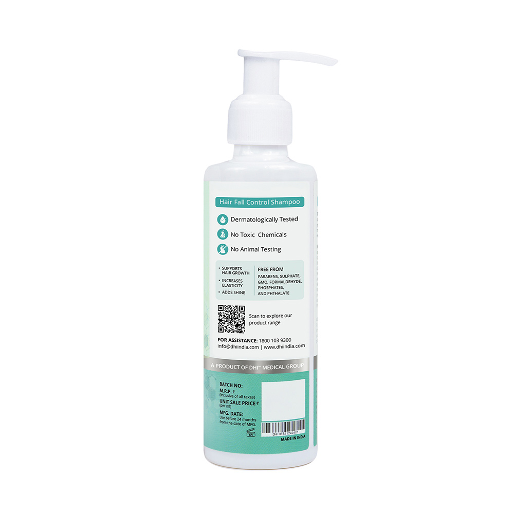 3 - DHI Hair Fall Control Shampoo,  200 ml  for All Hair Types 