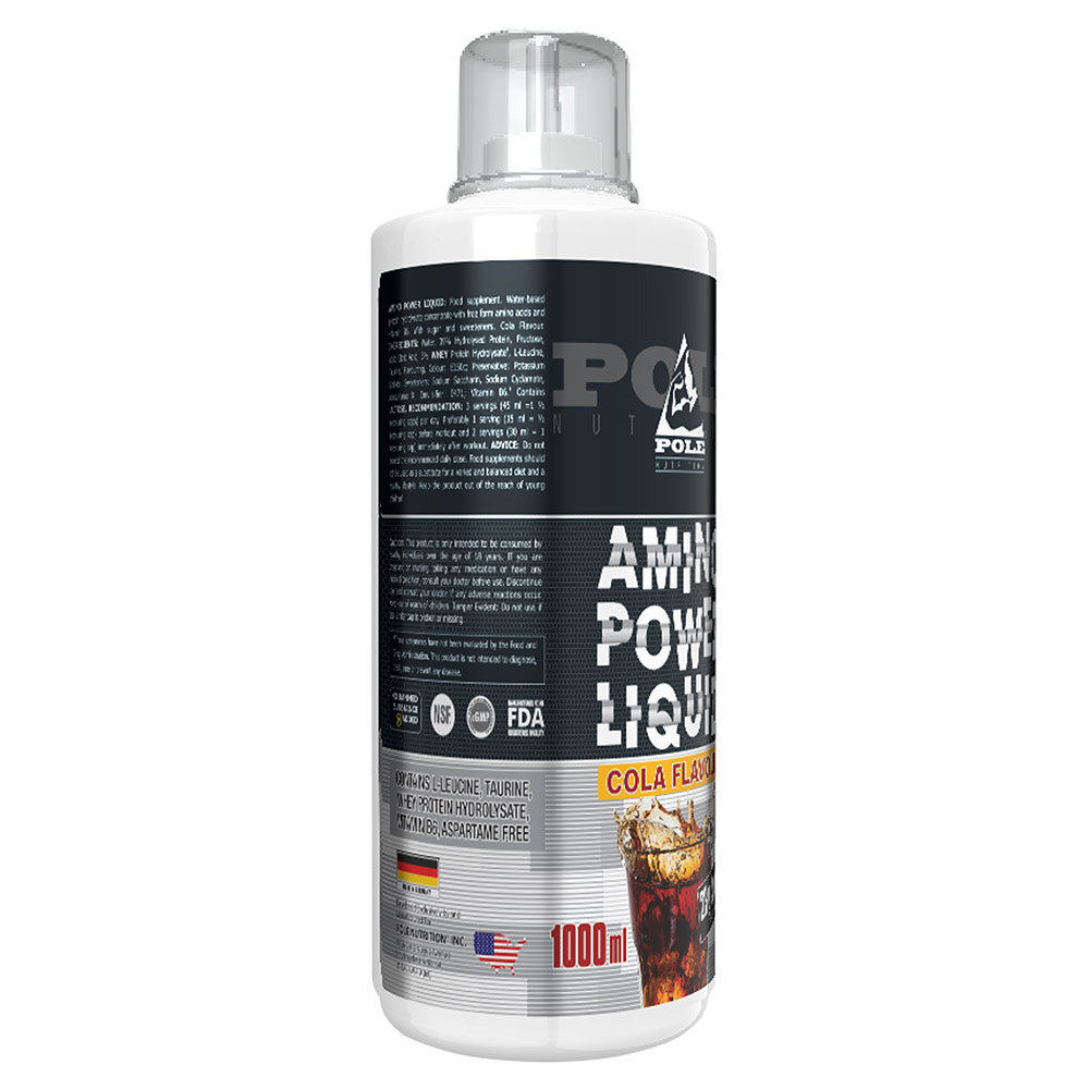 2 - Pole Nutrition Amino Power Liquid,  1000 ml  22 Servings  Cola 