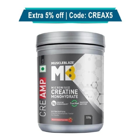 MuscleBlaze Creatine Monohydrate CreAMP, Watermelon Kool Aid 0.71 lb