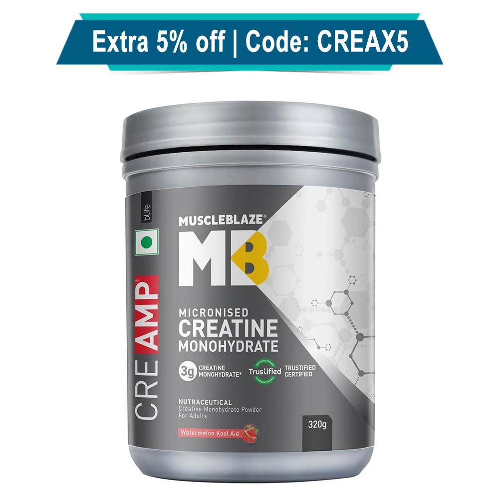 MuscleBlaze Creatine Monohydrate CreAMP, Watermelon Kool Aid 0.71 lb