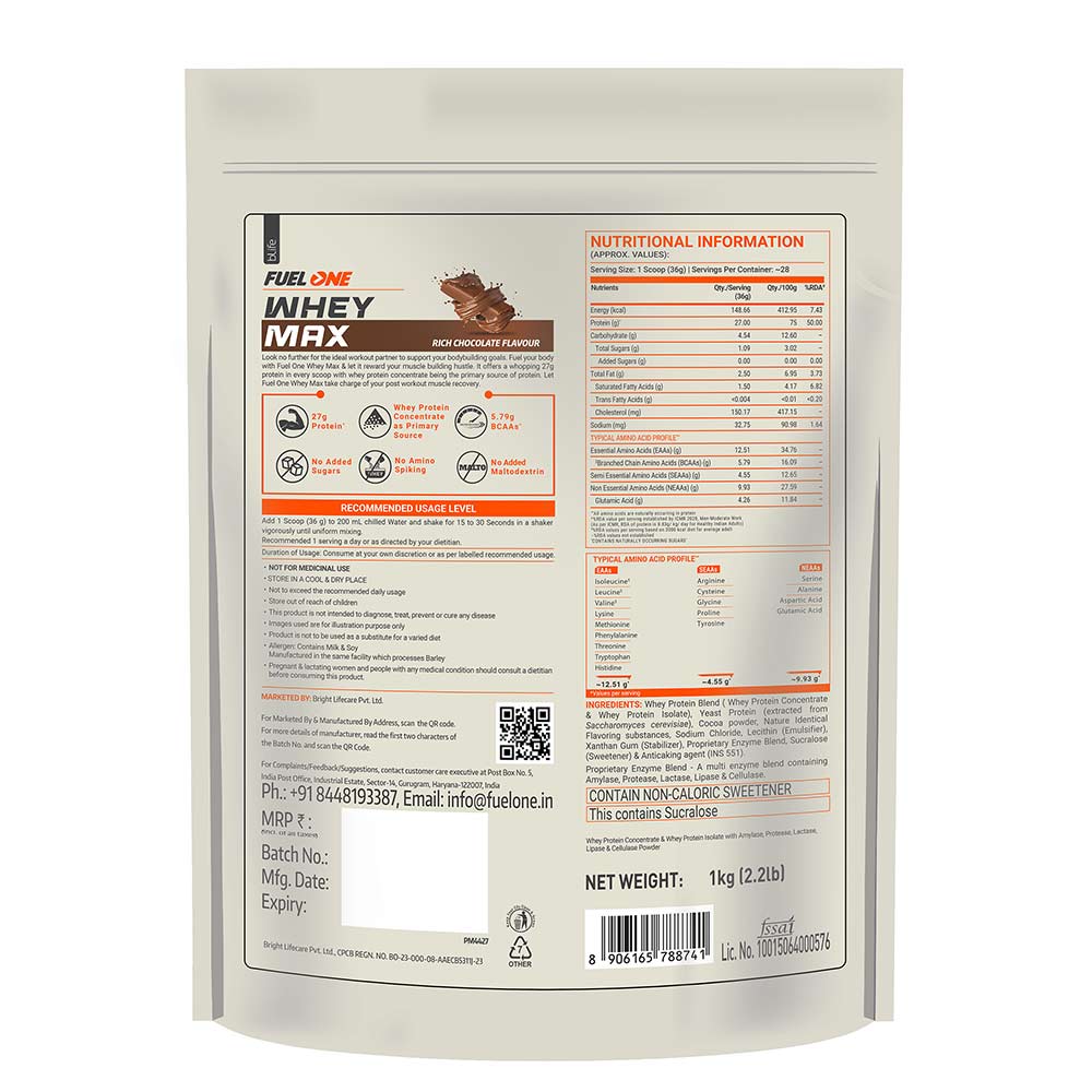 2 - Fuel One Whey Max,  2.2 lb  Rich Chocolate 