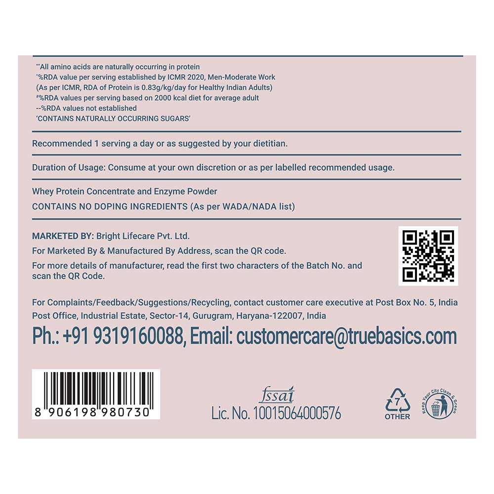 5 - TrueBasics Clean Raw Whey Concentrate,  2.2 lb  Unflavoured 