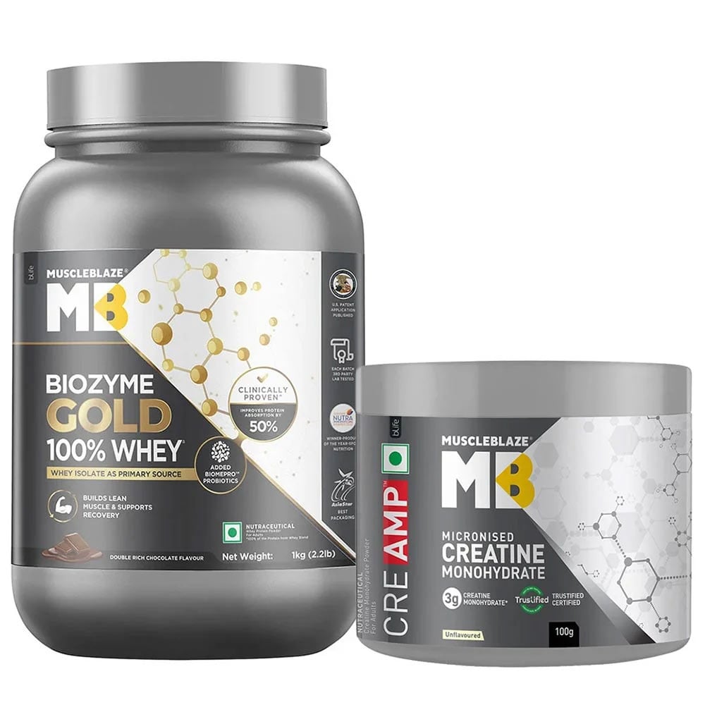 Biozyme Gold Whey 1 kg & Creatine 100g Combo