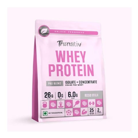 1 - TruNativ Pro Blend Whey Protein,  2 lb  Rose Milk 