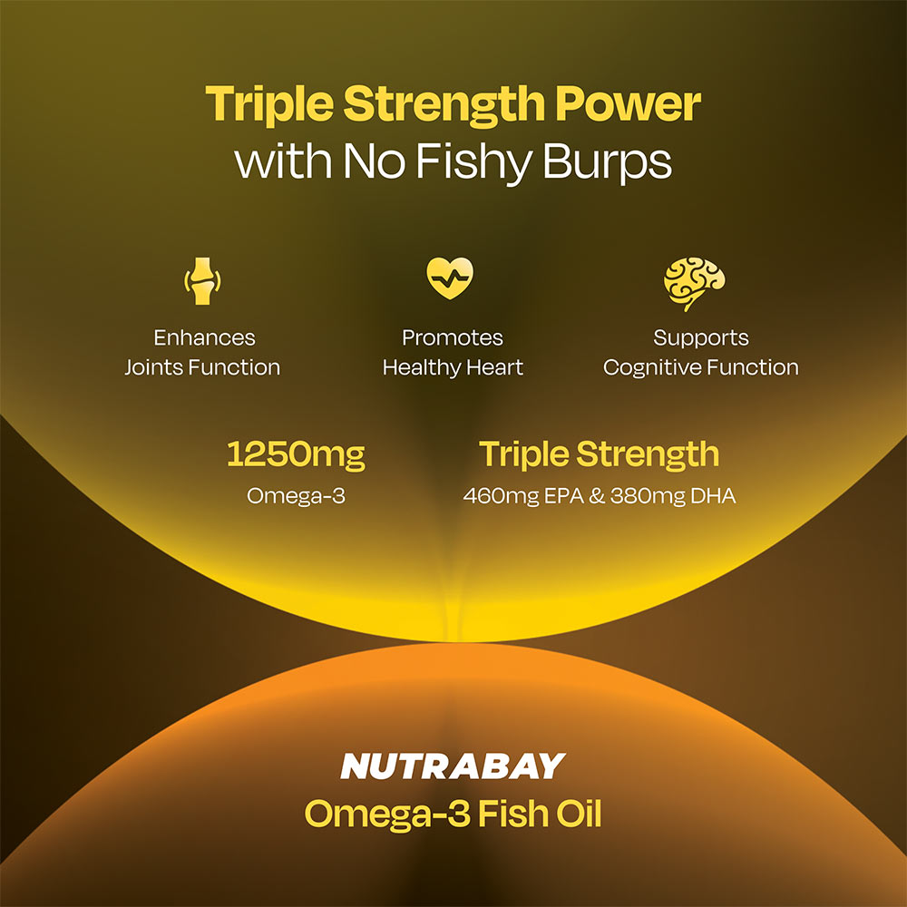 3 - Nutrabay Pro Omega 3 Fish Oil (Triple Strength),  60 capsules 