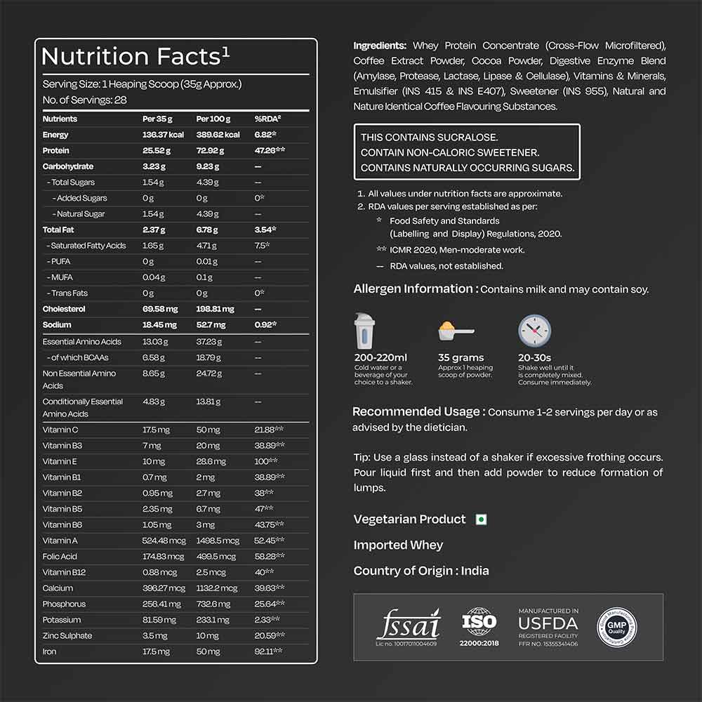 5 - Nutrabay Gold Concentrate Whey Protein,  2.2 lb  Cafe Mocha 