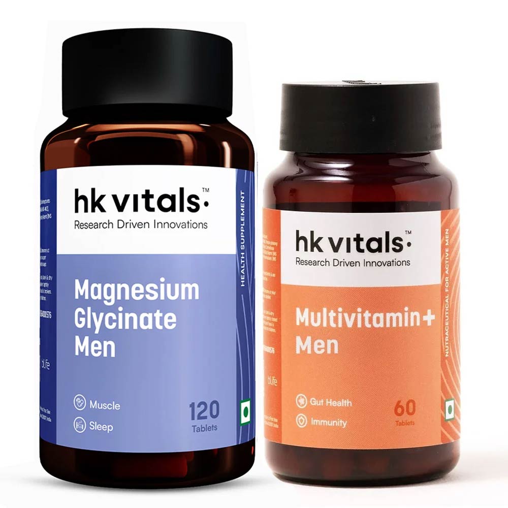 Multivitamin+ 60 Tabs and Magnesium Glycinate 120 Tabs for Men