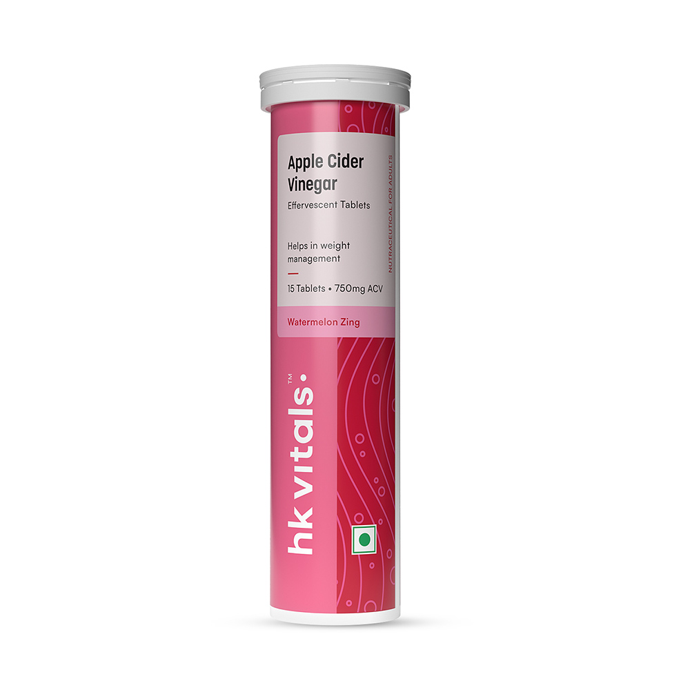 1 - HealthKart HK Vitals ACV 750 mg Effervescent,  15 tablet(s)  Watermelon 