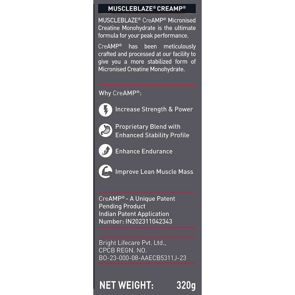 6 - MuscleBlaze Creatine Monohydrate CreAMP,  Sunset Mango  0.61 lb 
