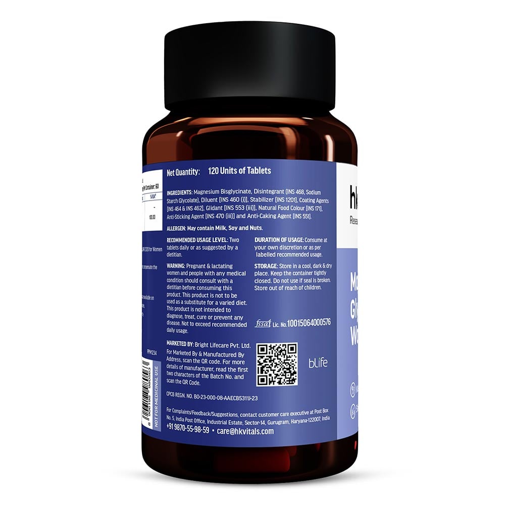 11 - HealthKart HK Vitals Magnesium Glycinate,  Unflavoured - Women  120 tablet(s)