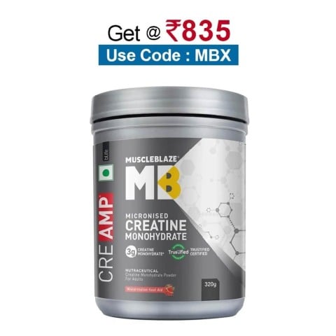 MuscleBlaze Creatine Monohydrate CreAMP, Watermelon Kool Aid 0.71 lb