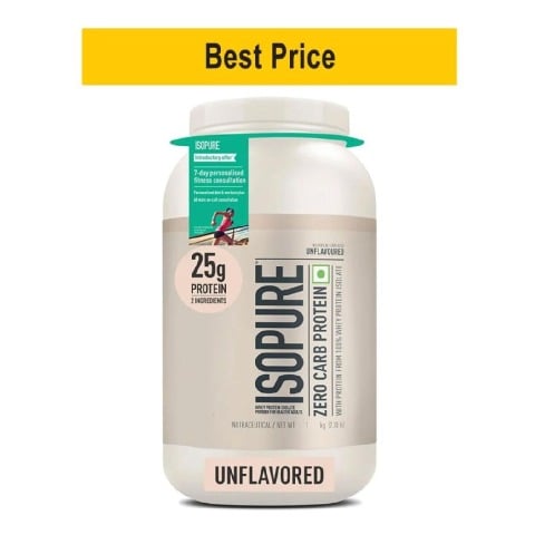 Isopure 100% Whey Protein Isolate,  2.2 lb  Zero Carb - Unflavoured 