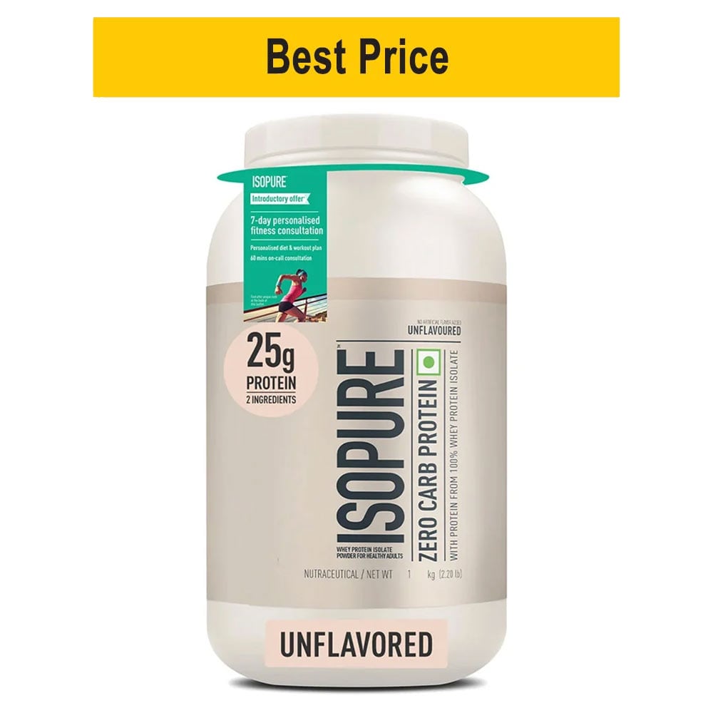 Isopure 100% Whey Protein Isolate,  2.2 lb  Zero Carb - Unflavoured 