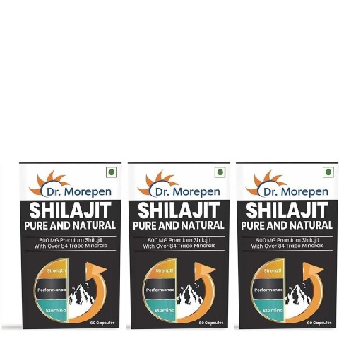1 - Dr. Morepen Shilajit (Pack of 3),  60 capsules 