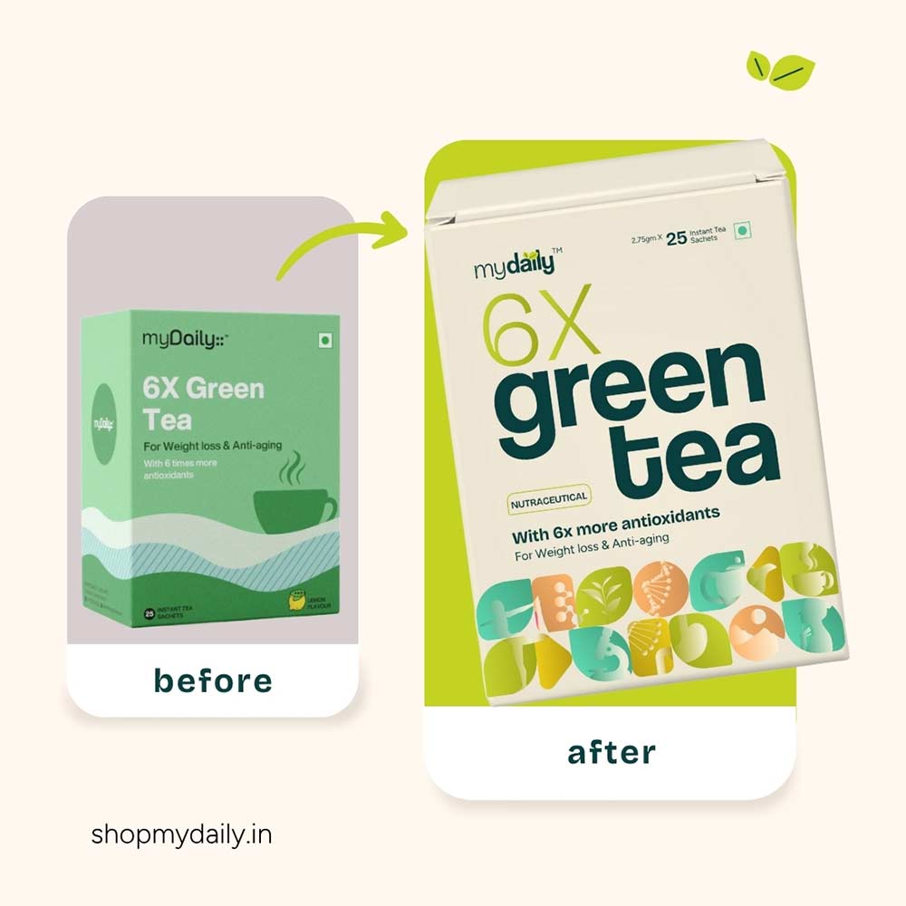 5 - myDaily 6x Green Tea,  25 sachets/pack  Lemon 