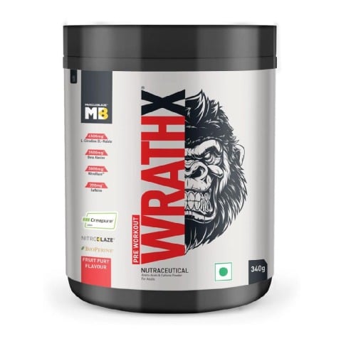 MuscleBlaze Pre Workout WrathX,  0.75 lb  Fruit Fury 