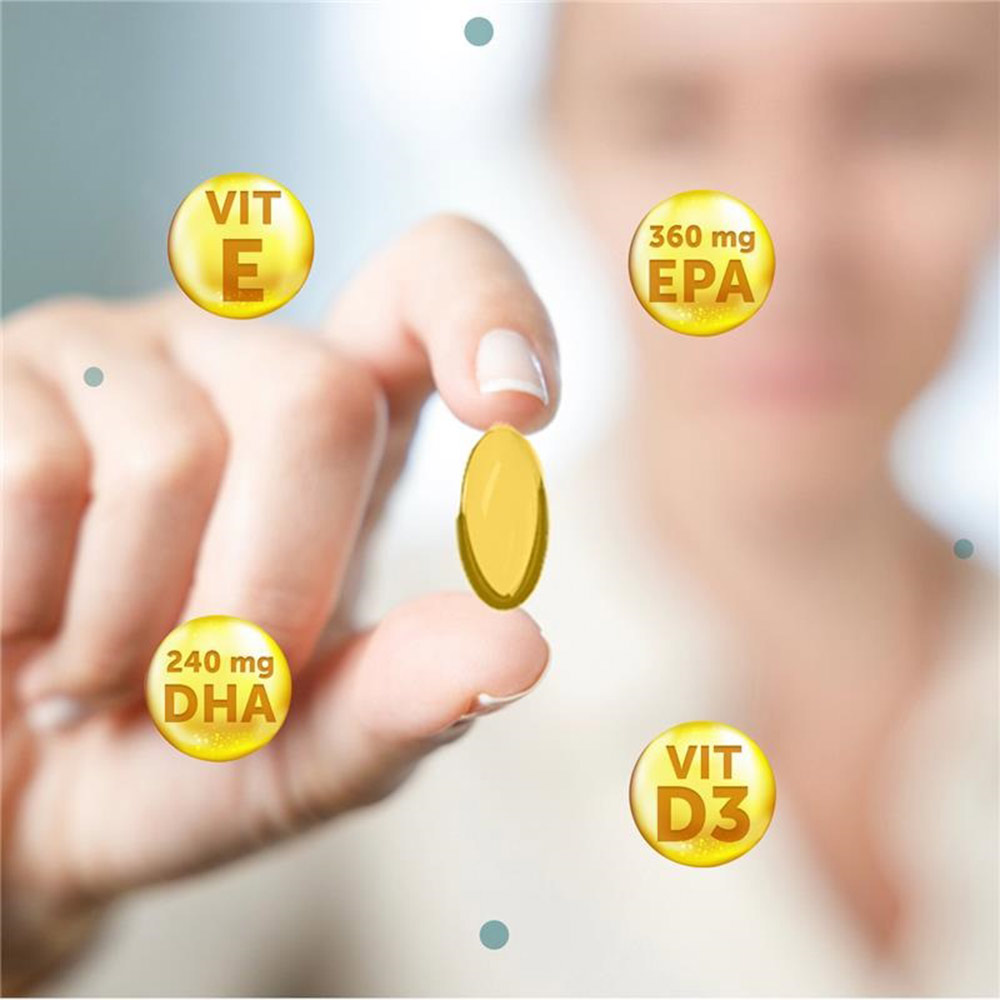 5 - Neuherbs Mini Deep-Sea Fish Oil 1000mg for Heart & Bone Lemon Flavour,  10 softgels 