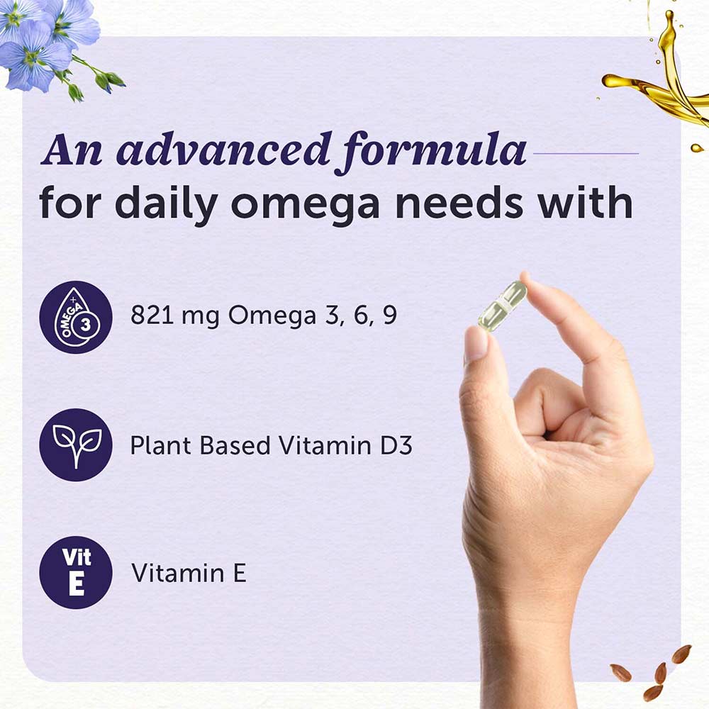 6 - Neuherbs Omega Flaxseed Oil 1000mg with 3-6-9,  60 capsules 