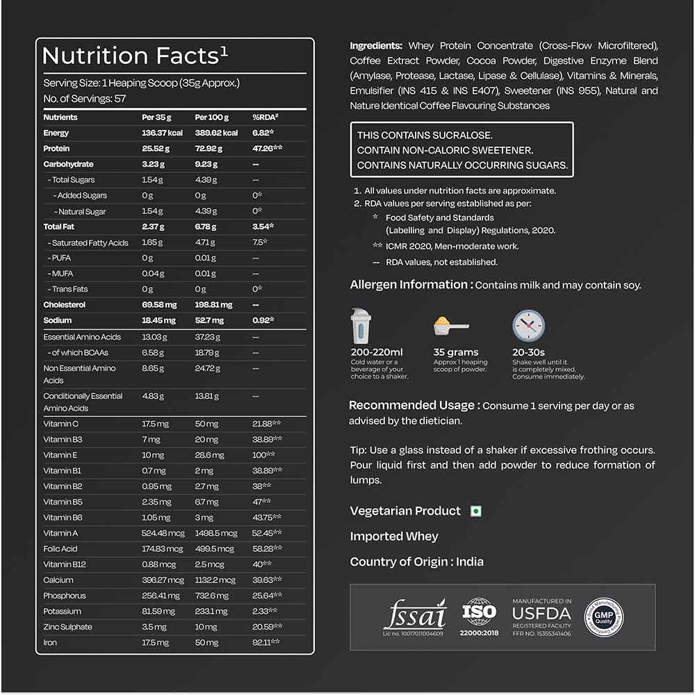 5 - Nutrabay Gold Concentrate Whey Protein,  4.4 lb  Cold Coffee 