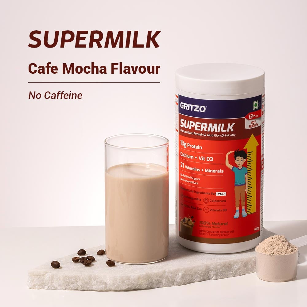 2 - Supermilk Height+ for Boy 13+ years,  400 g  Cafe Mocha  13+ Yrs  Boy  Height+