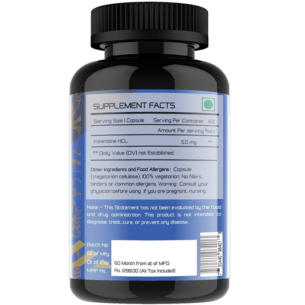 5 - Vitaminhaat Yohimbine HCL Xtend - Pro,  60 capsules  Unflavoured 