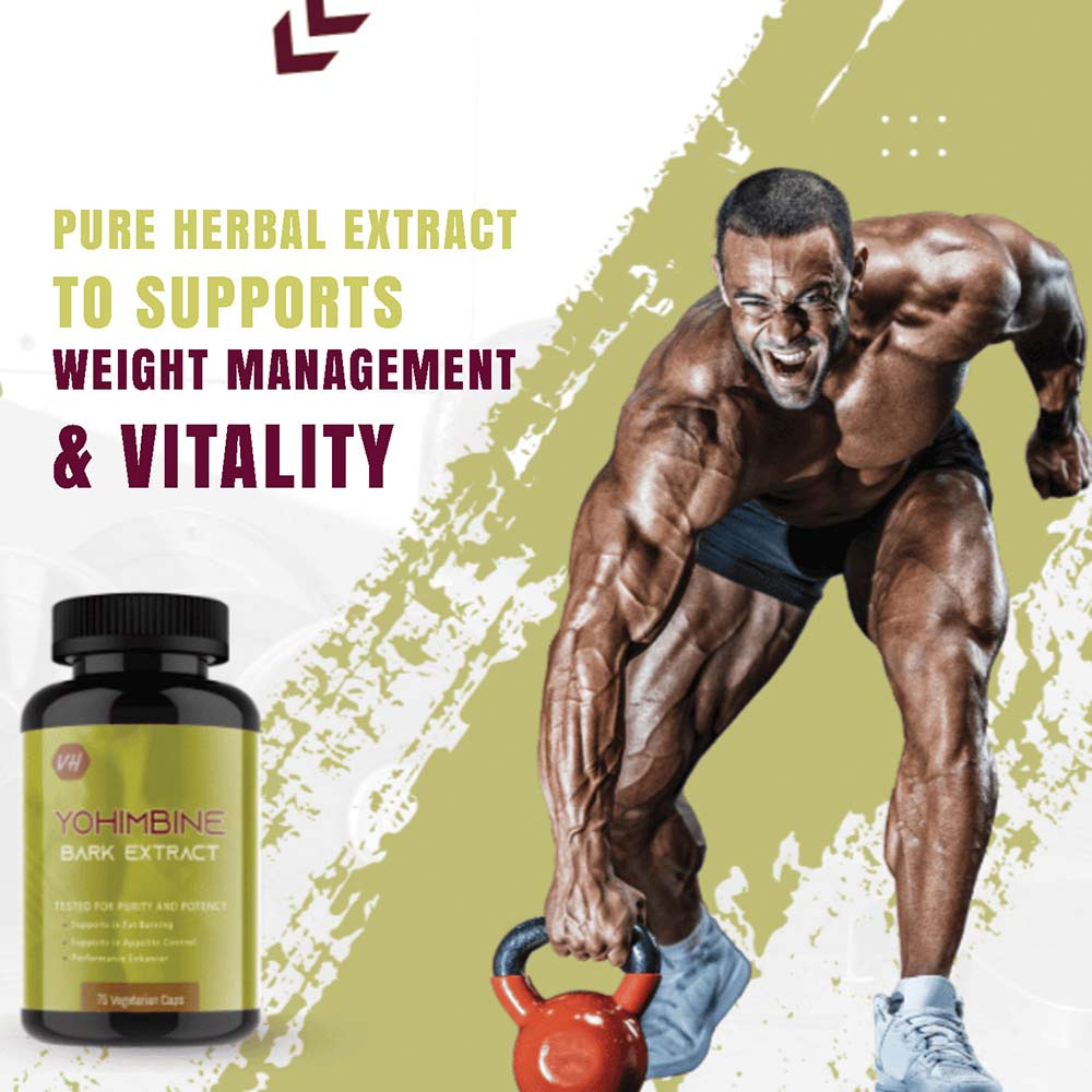 3 - Vitaminhaat Yohimbine Bark Extract,  75 veggie capsule(s)  Unflavoured 