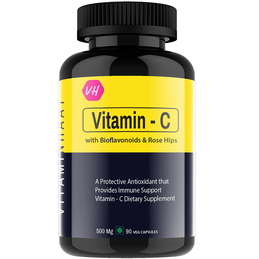 1 - Vitaminhaat Vitamin C with Bioflavonoids & Rose Hips,  90 capsules  Unflavoured 