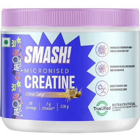 3 - Smash Micronised Creatine Monohydrate,  Citrus Surge  0.71 lb 