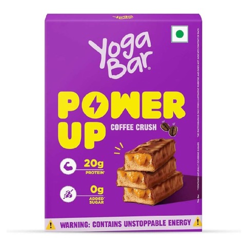 1 - Yogabar Power Up 20g Protein Bar,  5 bar(s)  Coffee Crush 