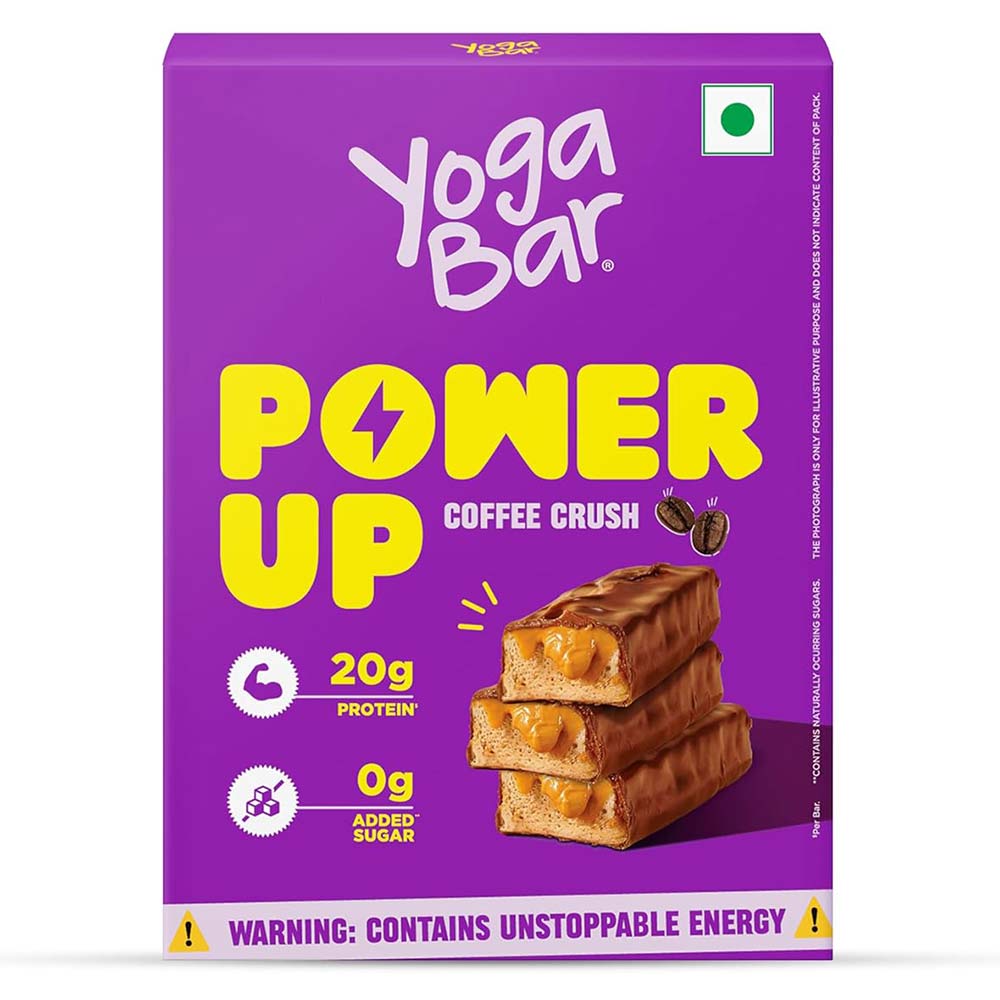 1 - Yogabar Power Up 20g Protein Bar,  5 bar(s)  Coffee Crush 