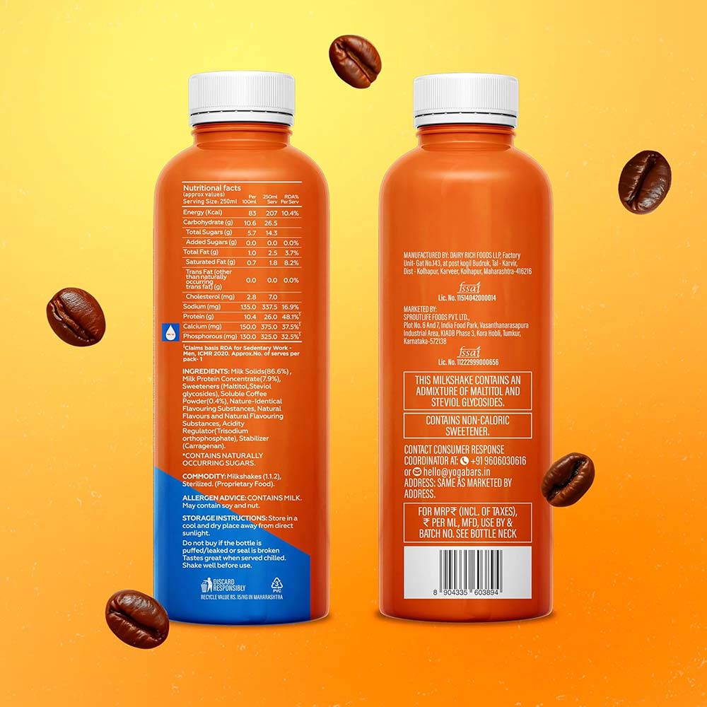 5 - Yogabar 26g Protein Shake,  12 Piece(s)/Pack  Cold Coffee 
