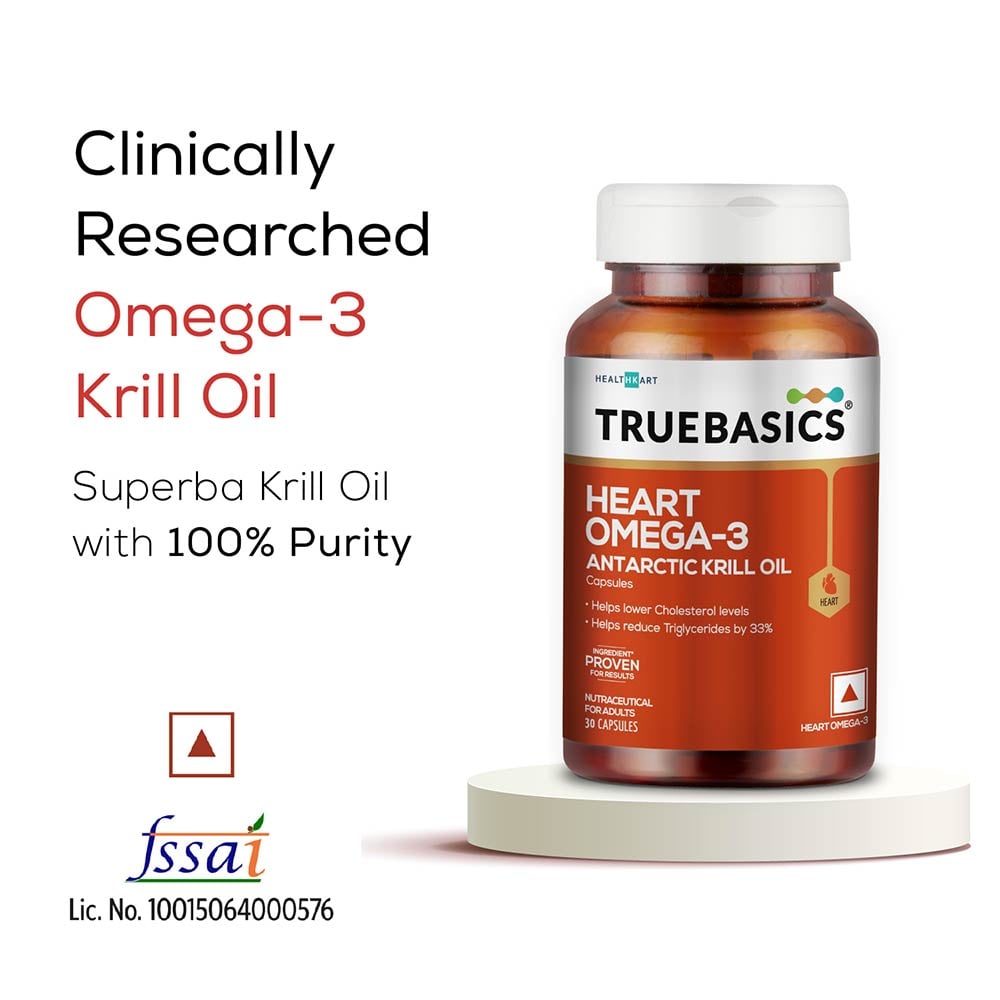4 - TrueBasics Heart Omega-3 Antarctic Krill Oil,  30 capsules