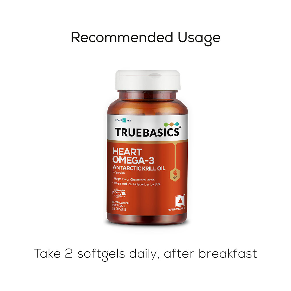 9 - TrueBasics Heart Omega-3 Antarctic Krill Oil,  30 capsules