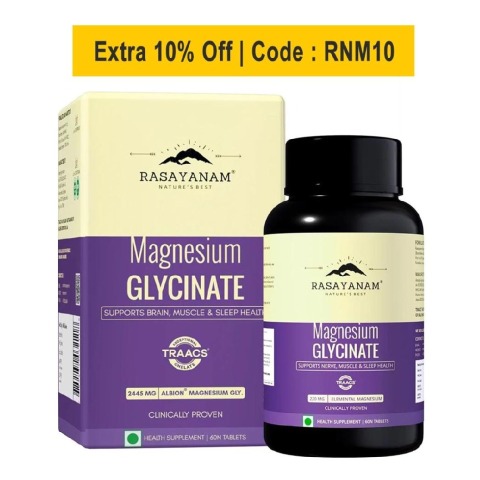Rasayanam Magnesium Glycinate,  Unflavoured  60 tablet(s) 