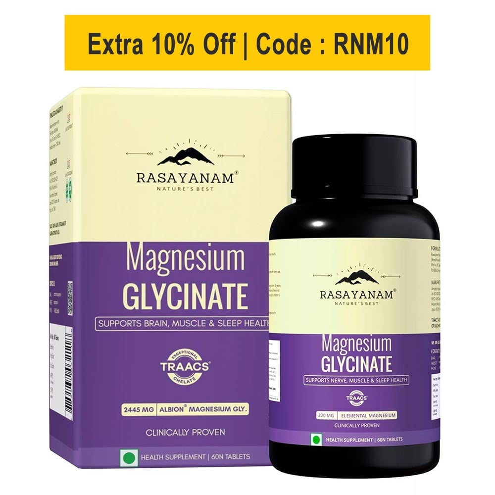 Rasayanam Magnesium Glycinate,  Unflavoured  60 tablet(s) 