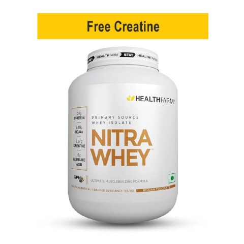 Healthfarm Nitra Whey,  4.4 lb  Belgian Chocolate 