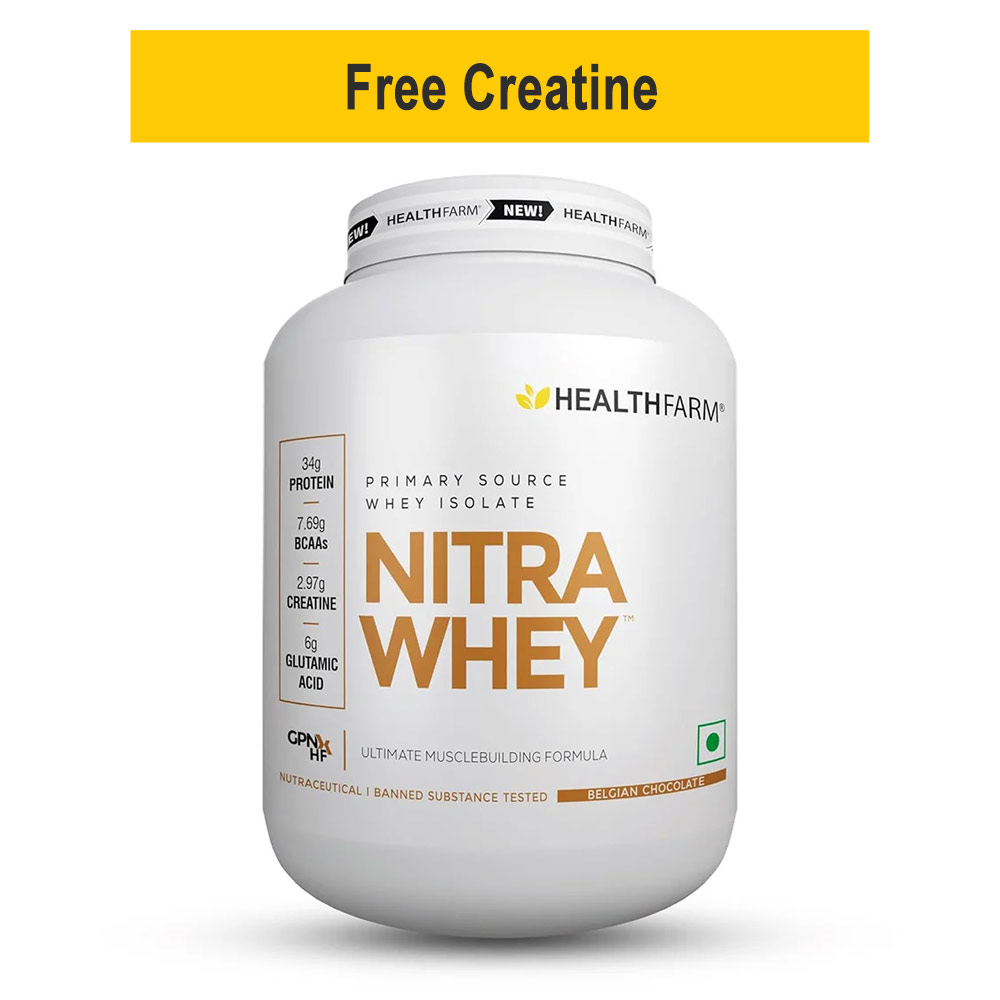 Healthfarm Nitra Whey,  4.4 lb  Belgian Chocolate 