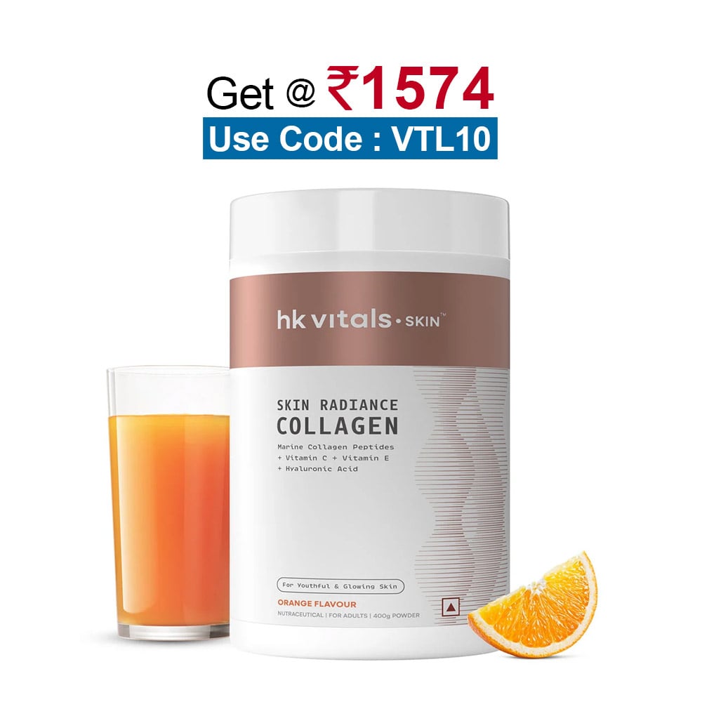 HealthKart HK Vitals Skin Radiance Collagen,  400 g  Orange 