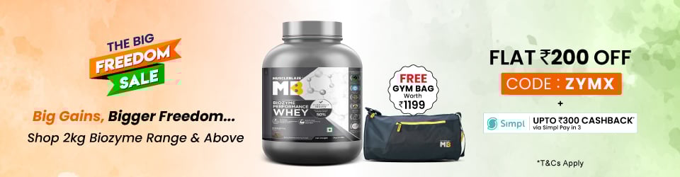 2kg and Above Bizoyme Whey Range | Flat 200 | Free GYM Bag | ZYMX