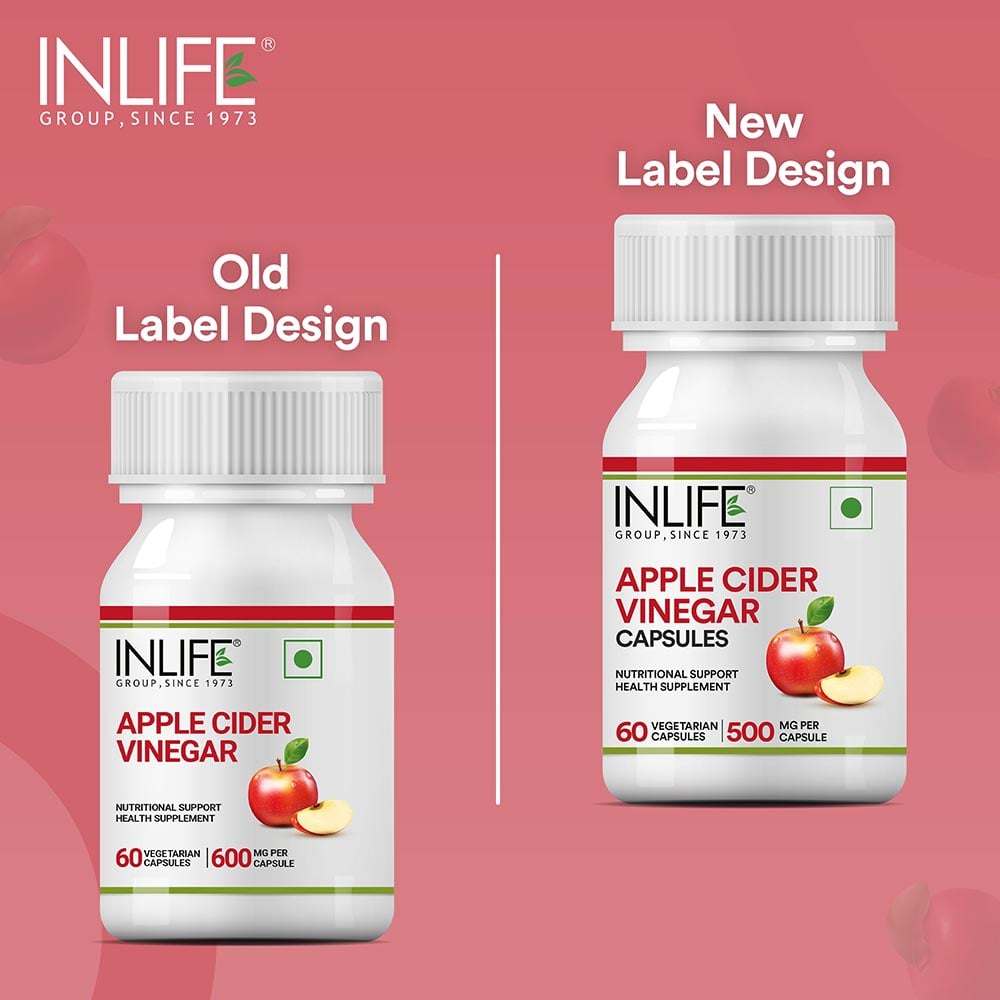 5 - INLIFE Apple Cider Vinegar,  60 capsules  Natural 