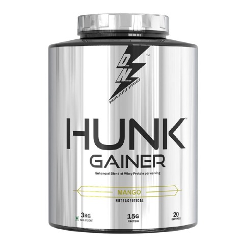 1 - Divine Nutrition Hunk Gainer,  6.6 lb  Mango 