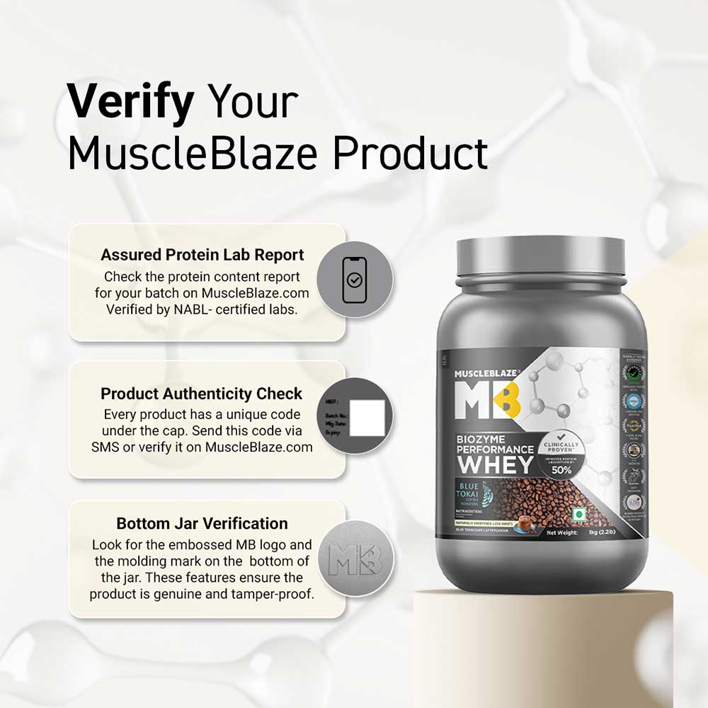 1 - MuscleBlaze Biozyme Performance Whey,  2.2 lb  Blue Tokai Cafe Latte